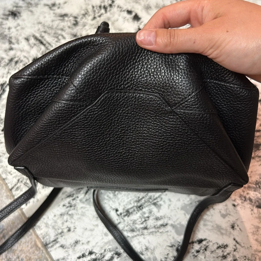 Michael Kors Junie Flap Black Leather‎ Backpack